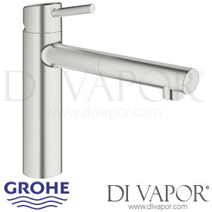 Grohe Concetto Single-Lever Sink Mixer (1/2 Inch) - 2010 to 2013 - Kitchen Tap Spare Parts 31129DC1 GEN1